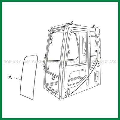 Vidro feito sob encomenda 5mm Front Up Position grosso A do para-brisa de BOKINH