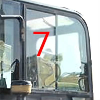 Posição lateral No.7 de Window Replacement Right da máquina escavadora de KOMATSU PC55MR do PONTO