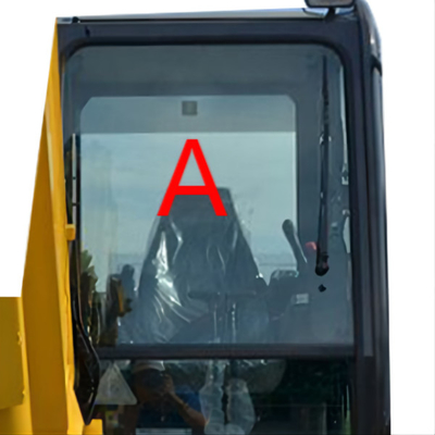 O vidro do táxi de KOMATSU da máquina escavadora PC56-7 moderou o para-brisa Front Glass 5MM densamente
