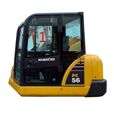 Posição lateral esquerda de vidro NO.1 5mm de vidro grandes do táxi de PC56-7 PC56 KOMATSU densamente