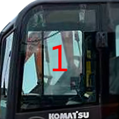 Posição lateral esquerda de vidro NO.1 5mm de vidro grandes do táxi de PC56-7 PC56 KOMATSU densamente