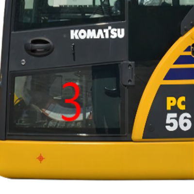 Substituição da janela da posição NO.3 da porta de esquerda do vidro do táxi do OEM KOMATSU PC6-7 PC56 mais baixa