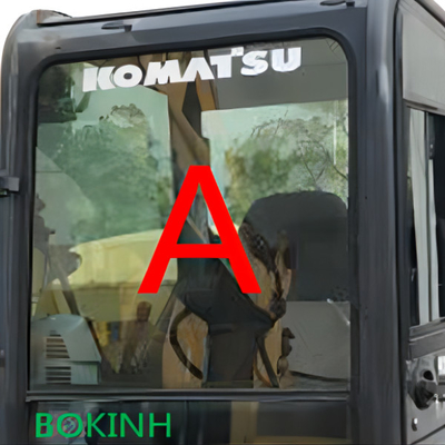 Para-brisa de vidro Front Tempered Glass do táxi de PC70-8 PC60-8 KOMATSU