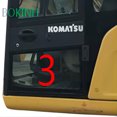 Posição NO.3 Digger Window Replacement da porta esquerda do OEM do vidro do táxi de PC70-8 KOMATSU mais baixa