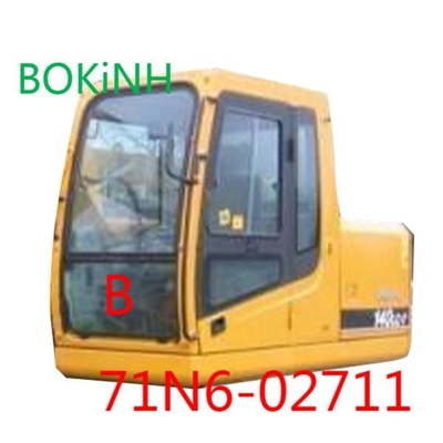 para-brisa de vidro da posição inferior B de 71N6-02711 HYUNDAI Front Glass Excavator Cab Tempered
