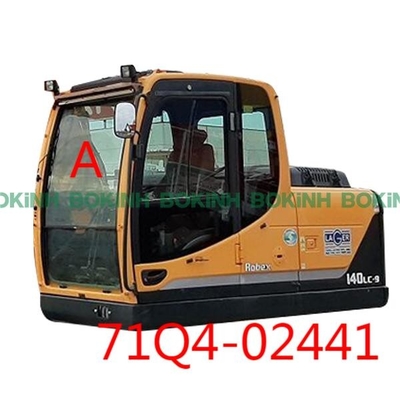 para-brisa de Cab Glass Front Upper Position A da máquina escavadora de 71Q4-02441 HYUNDAI