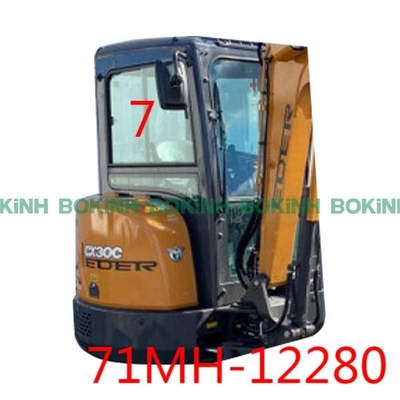 A posição lateral NO.7 de Window Replacement Right da máquina escavadora de 71MH-12280 HYUNDAI moderou o vidro