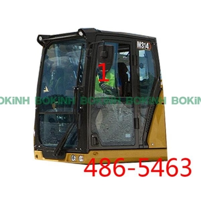 486-5463 a posição lateral inclinada esquerda NO.1 do vidro do táxi de CATERPILLAR moderou o vidro